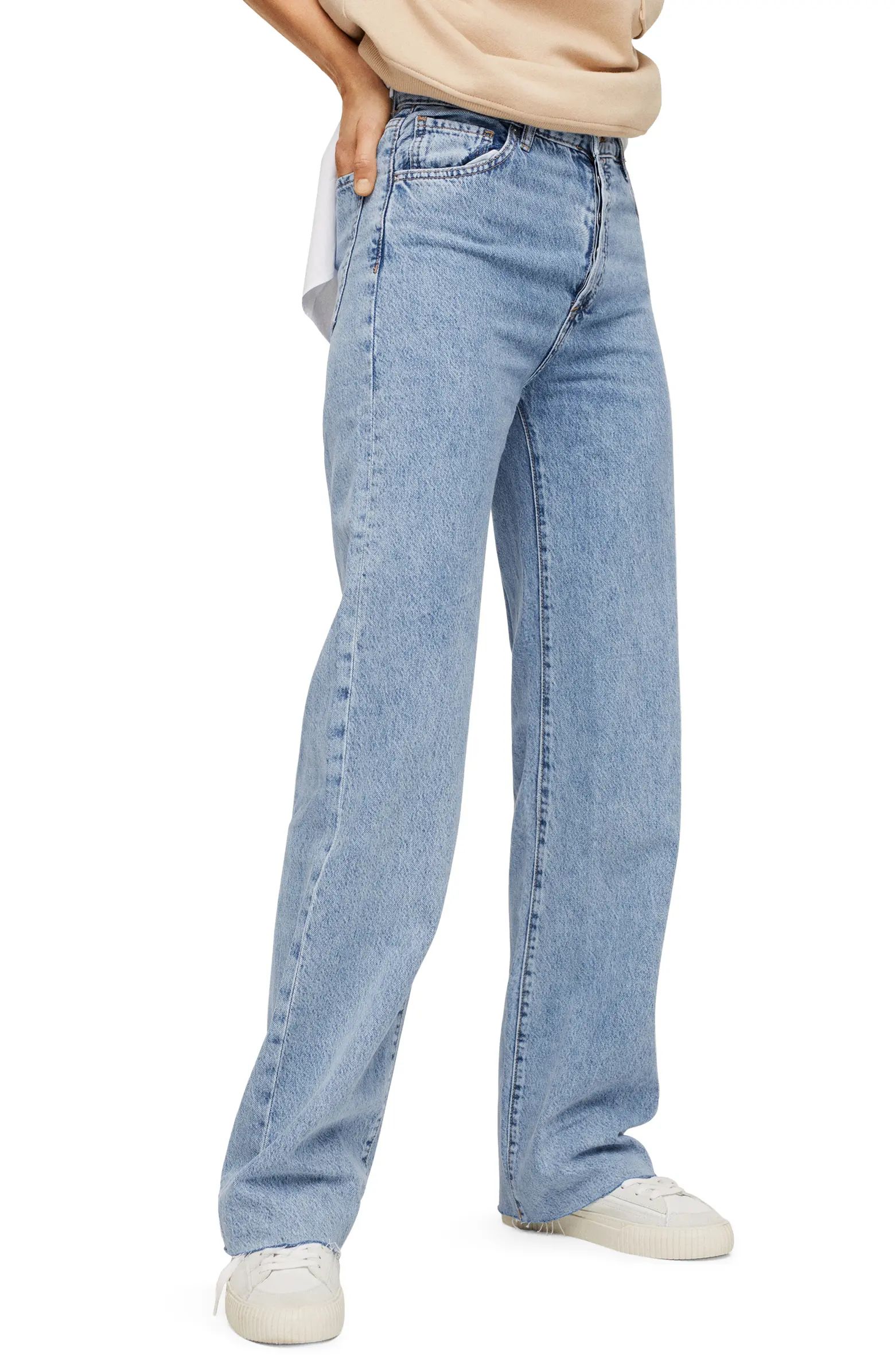 MANGO High Waist Wide Leg Jeans | Nordstrom | Nordstrom