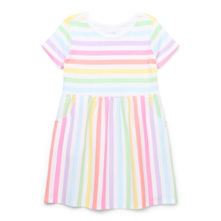 Garanimals Toddler Girl Print Skater Dress with Pockets, Sizes 12M-5T | Walmart (US)