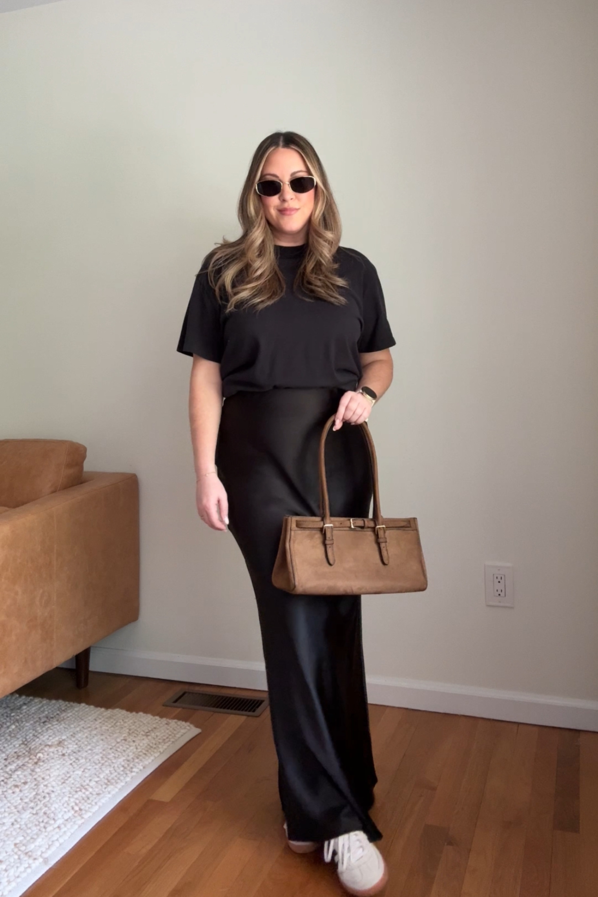 Spring Capsule 〰️ Ways to wear a satin skirt. Skirt is old REVOLVE so linking similar! M in tee.

satin skirt outfit, maxi skirt outfit, black maxi skirt, black satin skirt, spring outfits, workwear outfit, spring capsule wardrobe 

 #LTKSeasonal #LTKSaleAlert #LTKStyleTip