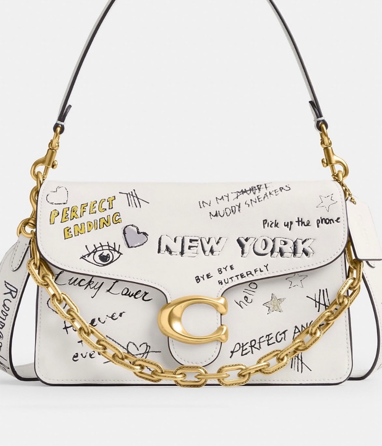 Chain Tabby Shoulder Bag
With Sketch Print

modern take on an archival 1970s Coach design, our structured Chain Tabby shoulder bag is crafted of drapey soft grain leather with a subtle sheen featuring our Coach Sketch print, a playful doodle motif of whimsical drawings and phrases inspired by artistic notebook scribbling

#LTKootd #LTKTravel #LTKWorkwear
