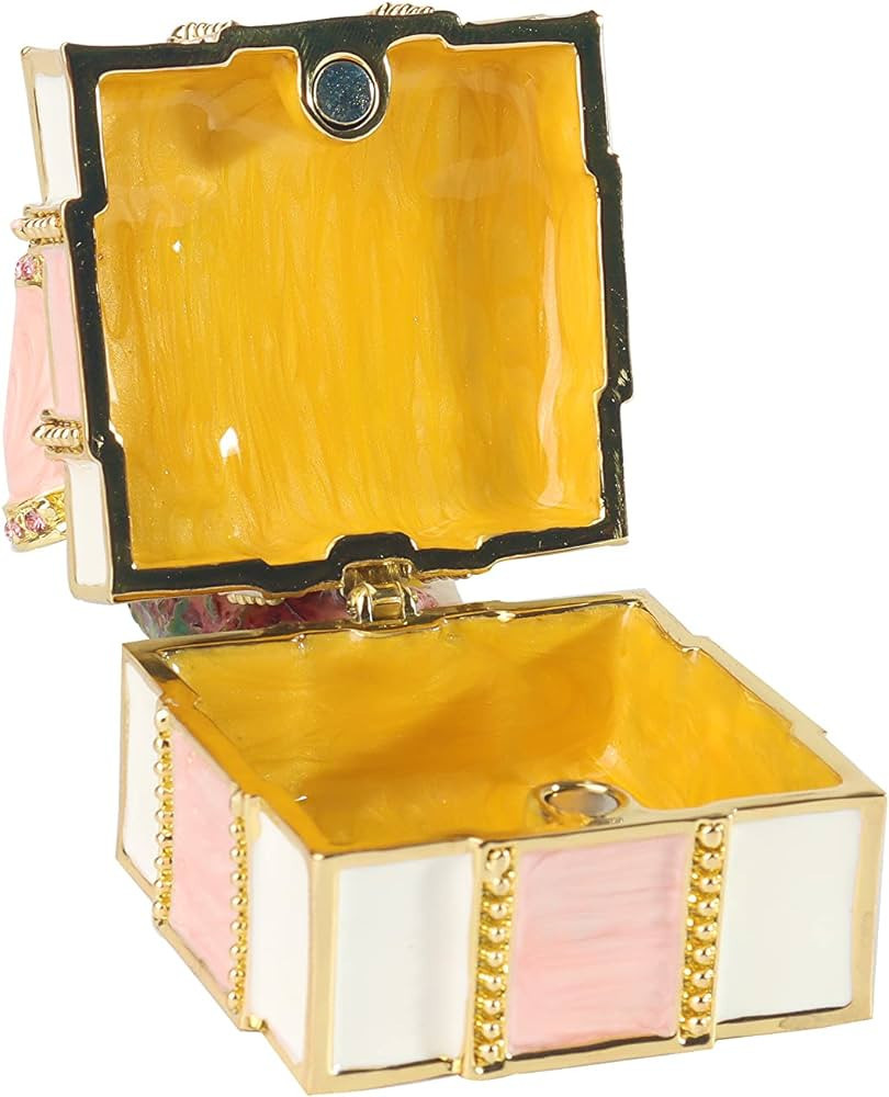 Mini Enamel Rhinestones Bow-knot Jewelry Box Bow-knot Hinged Trinket Box Bow Bling Trinket Box Mi... | Amazon (US)