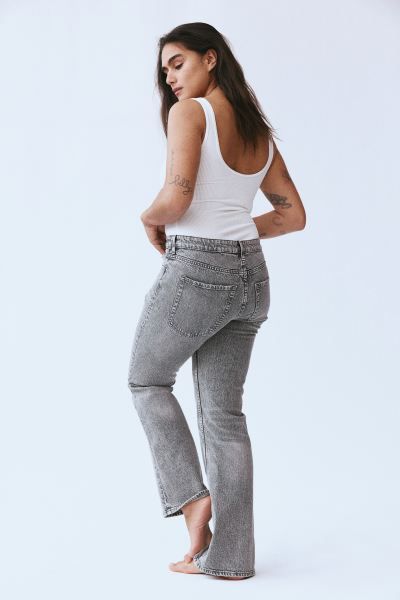 Bootcut High Jeans - Gray - Ladies | H&M US | H&M (US + CA)