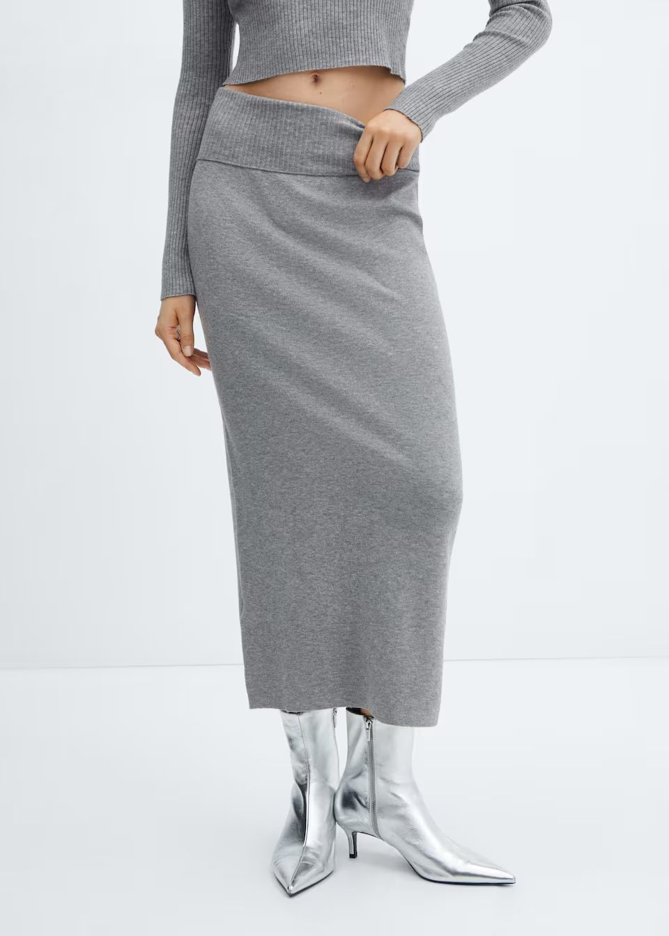 Long knitted skirt | MANGO (US)