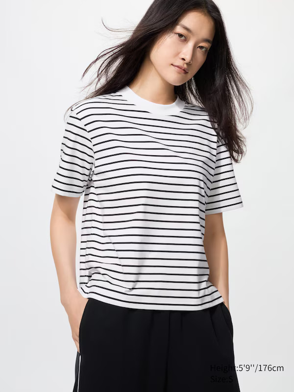 AIRism Cotton T-Shirt | Striped | UNIQLO (US)