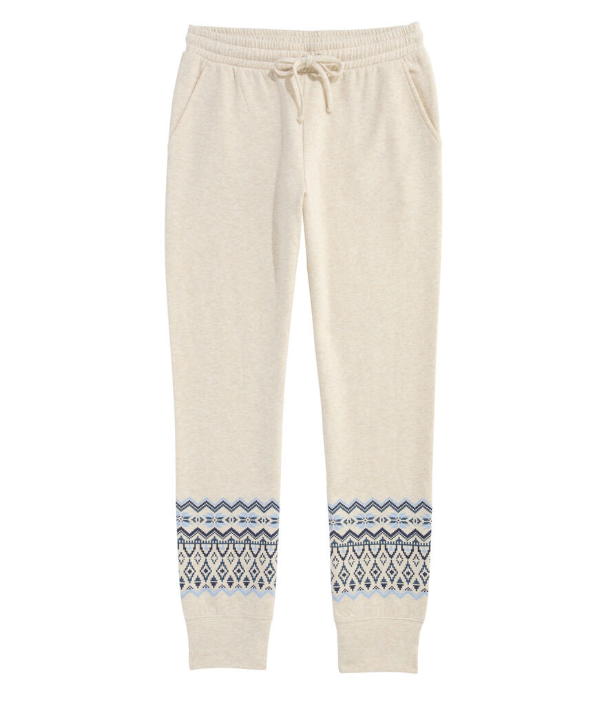 OUTLET Women's Fair Isle Brushed Terry Joggers | vineyard vines