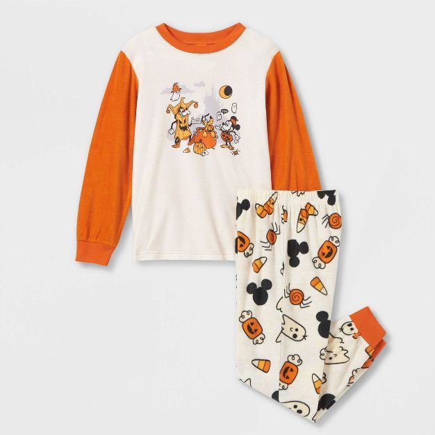 Boys' Mickey Mouse & Friends Halloween Pajama Set - Orange | Target