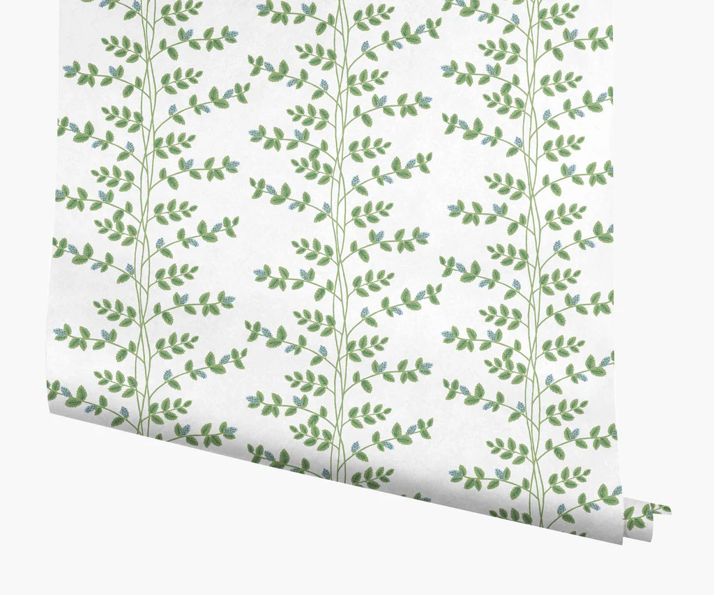 Climbing Vines Wallpaper - White & Blue | Rifle Paper Co.