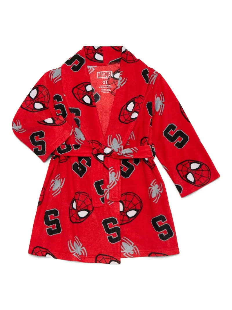 Spider-Man Toddler Boys Fleece Bathrobe Pajamas, Sizes 2T-5T - Walmart.com | Walmart (US)