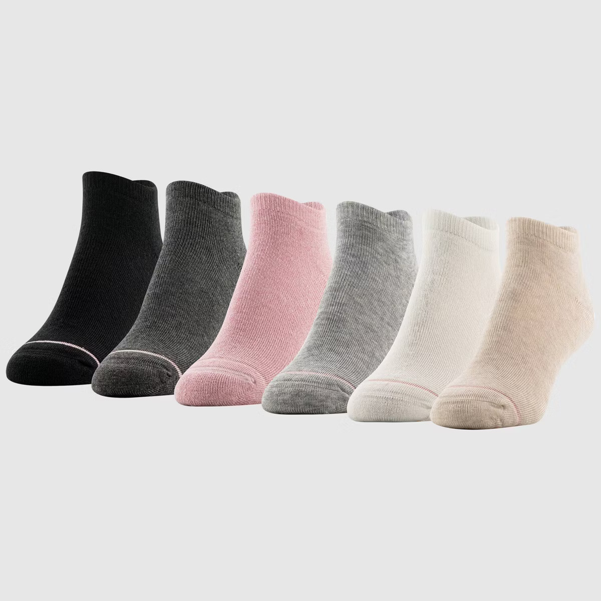 Goldtoe Signature Collection Women's 6pk Modern Essentials Cushion No Show Socks - Oatmeal Heathe... | Target