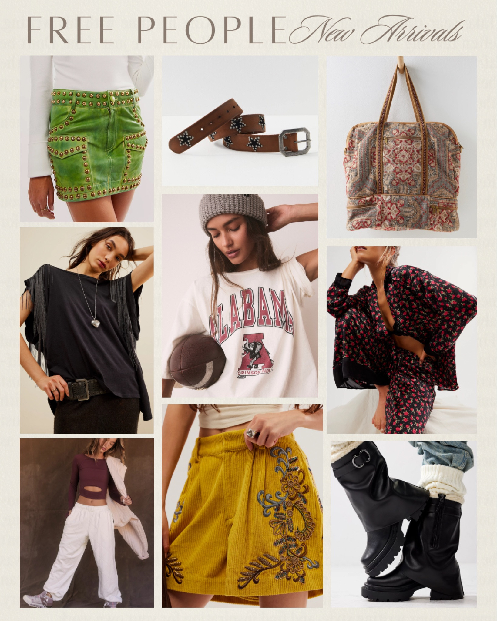 Free People New Arrivals ✨

Fall outfits, fall fashion, thanksgiving, travel bag, game day outfit, western wear, holiday pajamas, low rise pants

#LTKstyletip #LTKSeasonal #LTKfindsunder100
