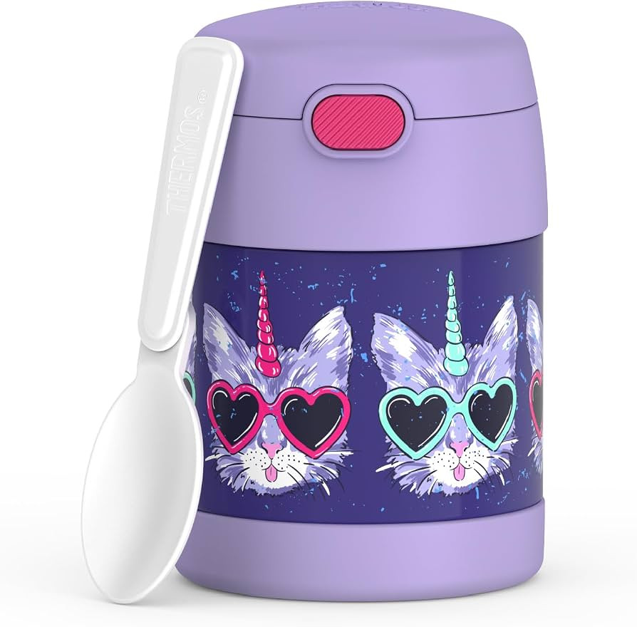 THERMOS FUNTAINER Insulated Food Jar, 10 Ounce, Kid Friendly Food Jar with Foldable Spoon, Cool C... | Amazon (US)