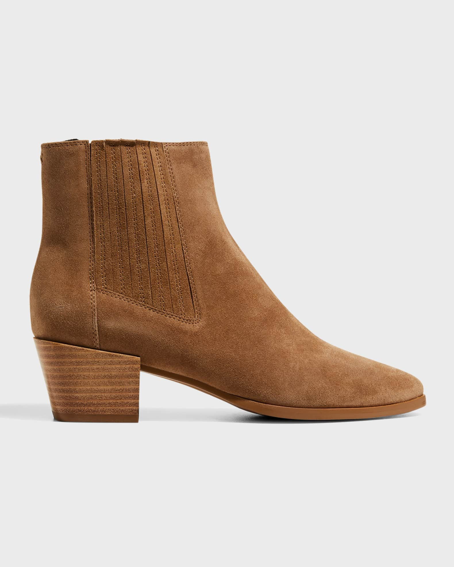 Rag & Bone Rover Pleated Suede High Ankle Boots | Neiman Marcus