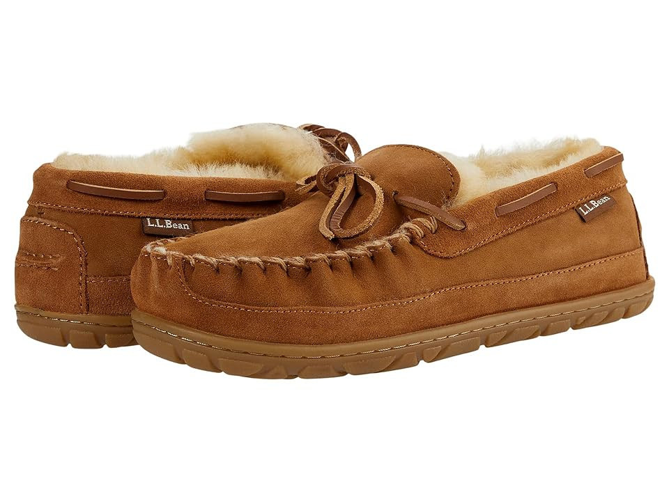 L.L.Bean Wicked Good Camp Moccasins Women's Shoes Brown : 5 B - Medium, Leather | Zappos