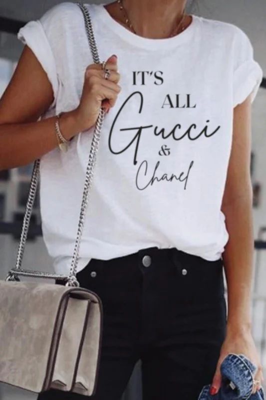 NEW!! "It's All..." Graphic Tee in White | Glitzy Bella