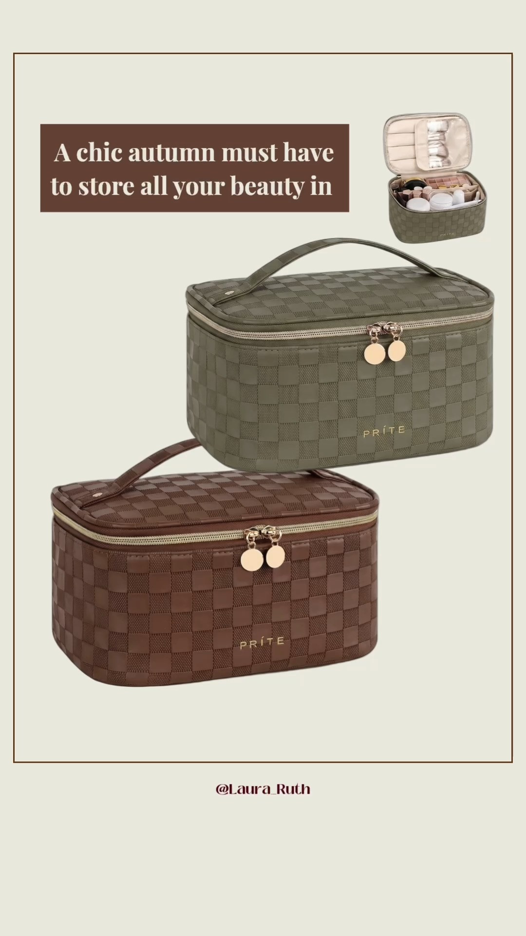 Chic autumn essentials to store all your beauty products in! These makeup bags are perfect for travel or everyday use. Plus, they’re water-resistant and have a detachable divider. Grab yours now! 

 #LTKuk #LTKautumn #LTKbeauty