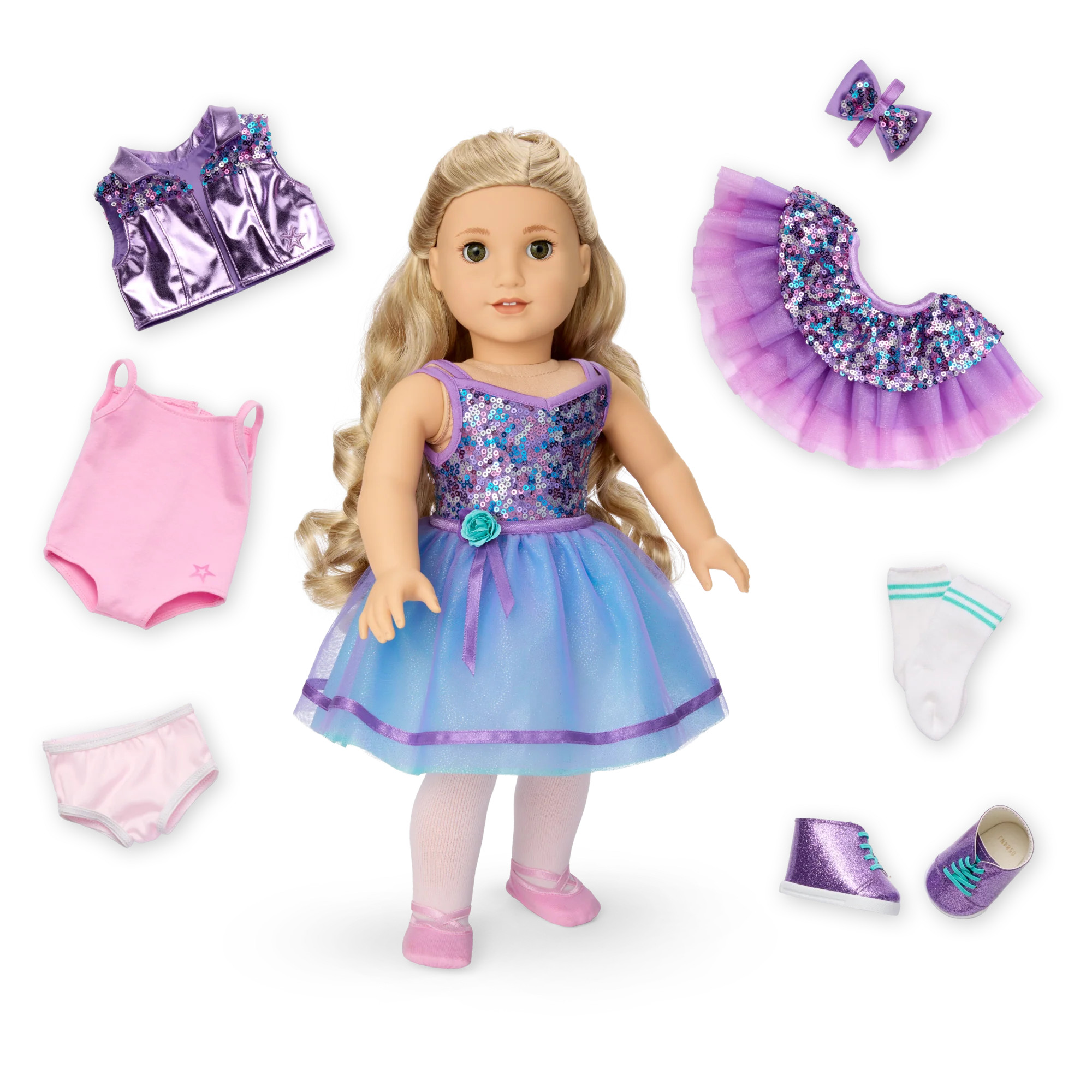 Truly Me™ #125 Doll & Dance All Day Set with curly blonde hair | American Girl