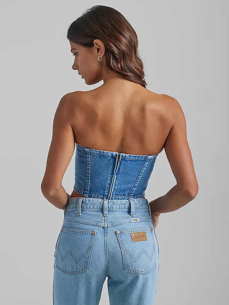 Women's Denim Bustier in Prince | Wrangler
