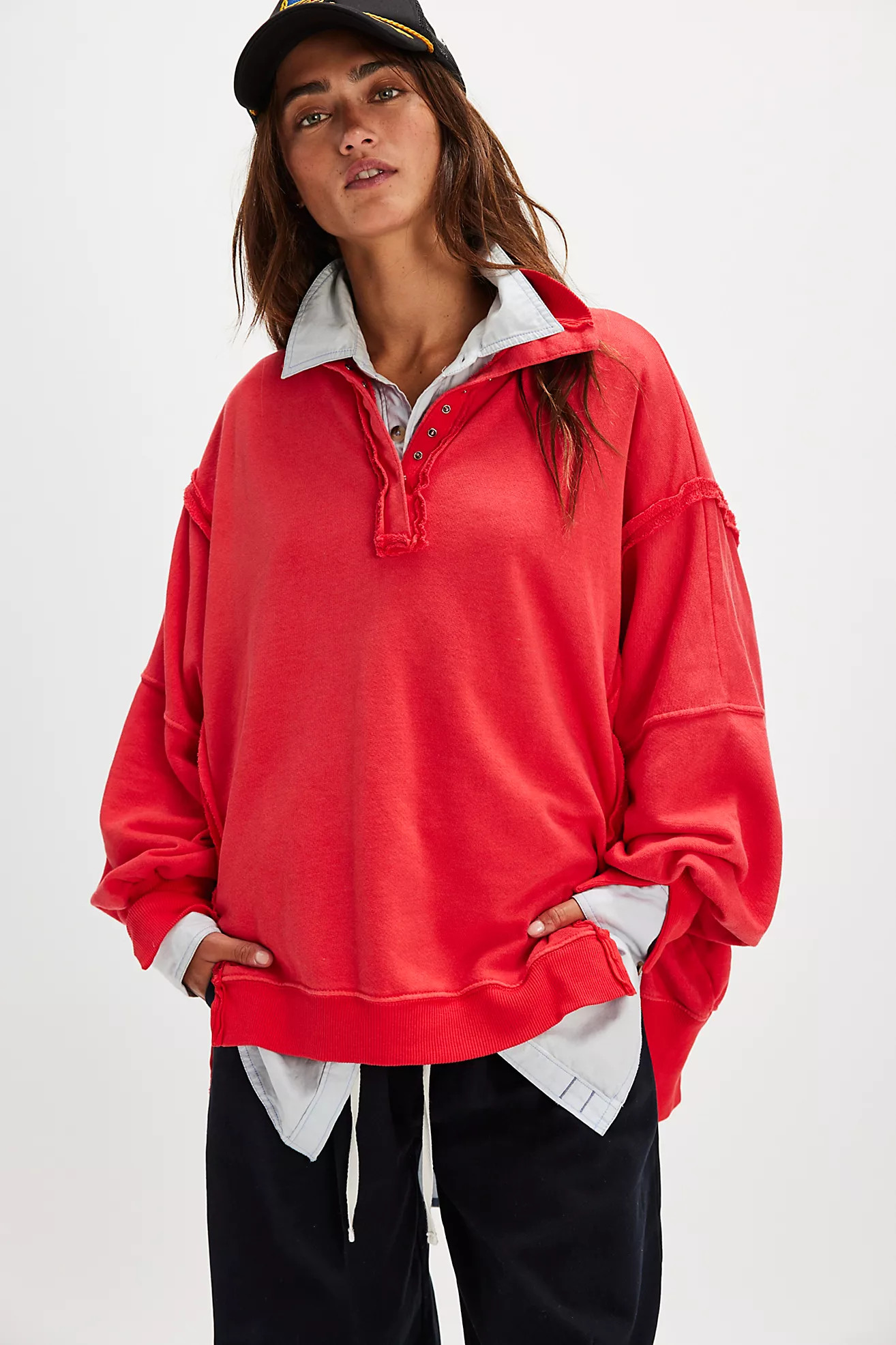 We The Free Camden Henley Sweatshirt | Free People (UK)