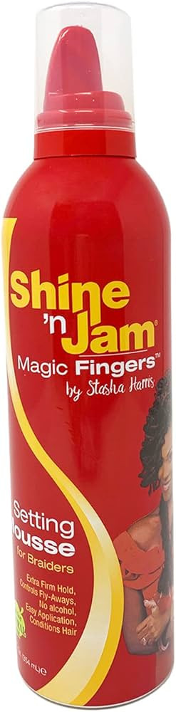 Ampro Shine-N-Jam Magic Fingers Setting Mousse For Braiders (Pack of 2) | Amazon (US)
