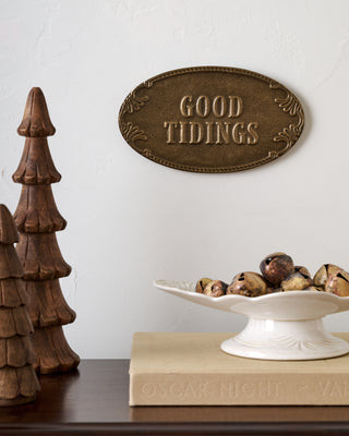 Antique-Inspired Good Tidings Plaque | Magnolia