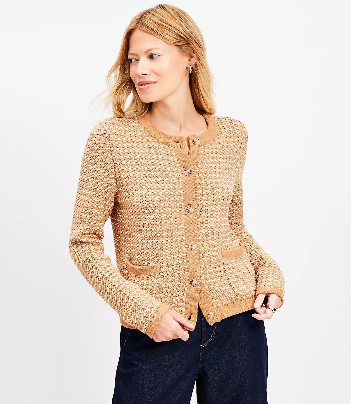 Textured Sweater Jacket | LOFT