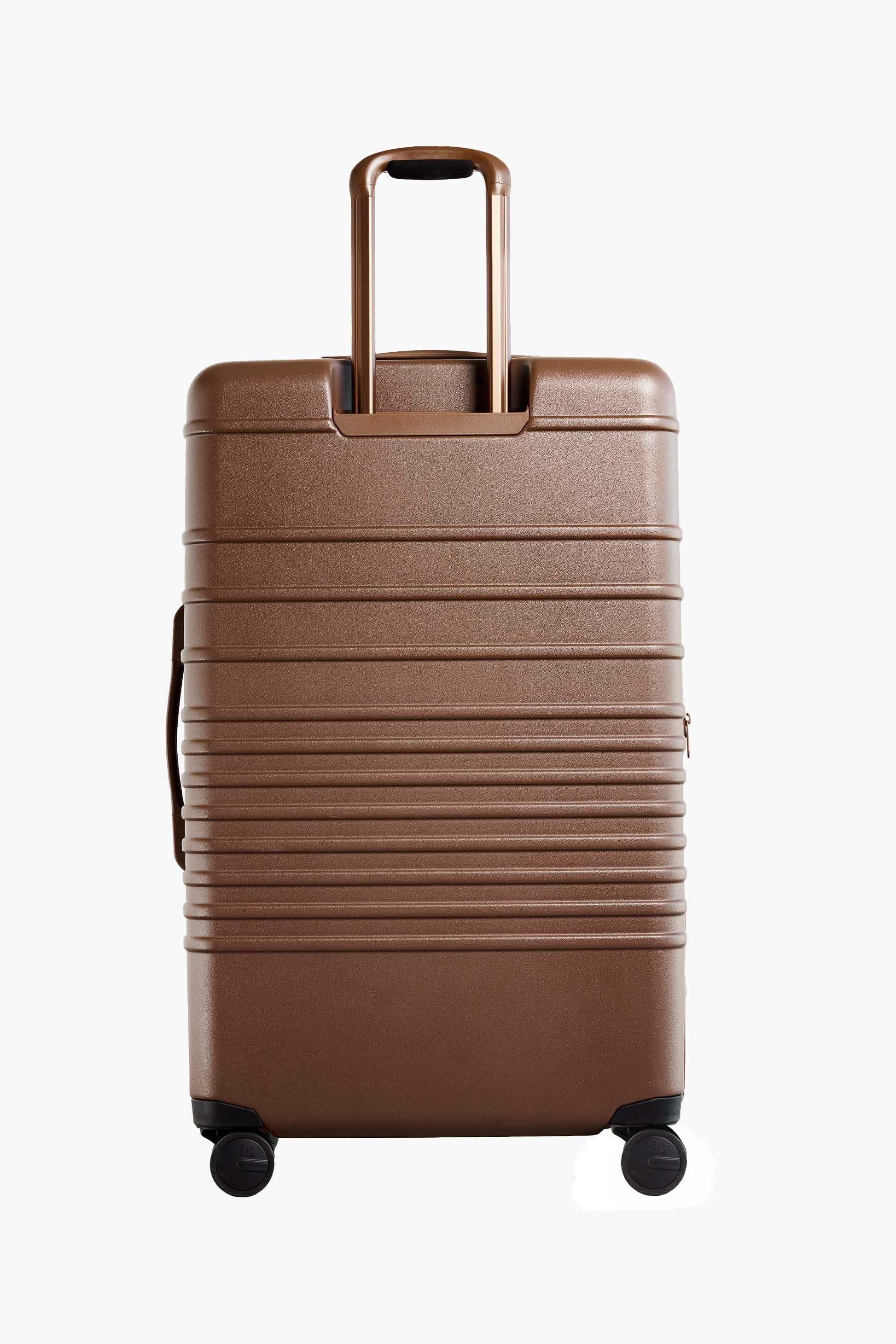 BÉIS 'The Large Check-In Roller' in Maple - Brown 29 inch Checked Suitcase & Check in Luggage | BÉIS Travel