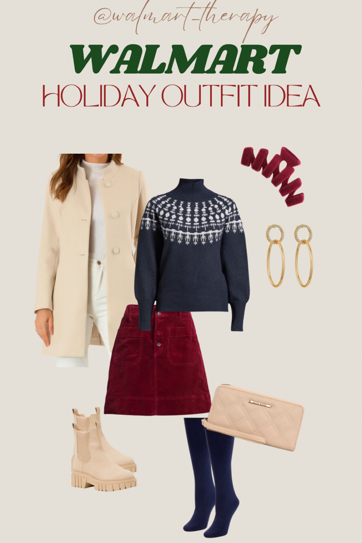 Walmart holiday outfit idea. 

#LTKHoliday #LTKstyletip #LTKworkwear