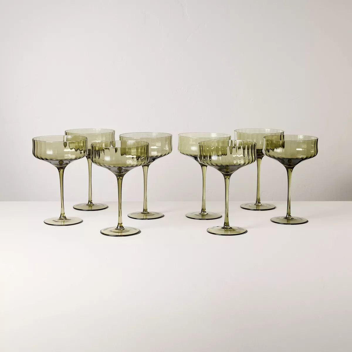 Set of 8 12oz Coupe Glasses Clear - Hearth & Hand™ with Magnolia | Target