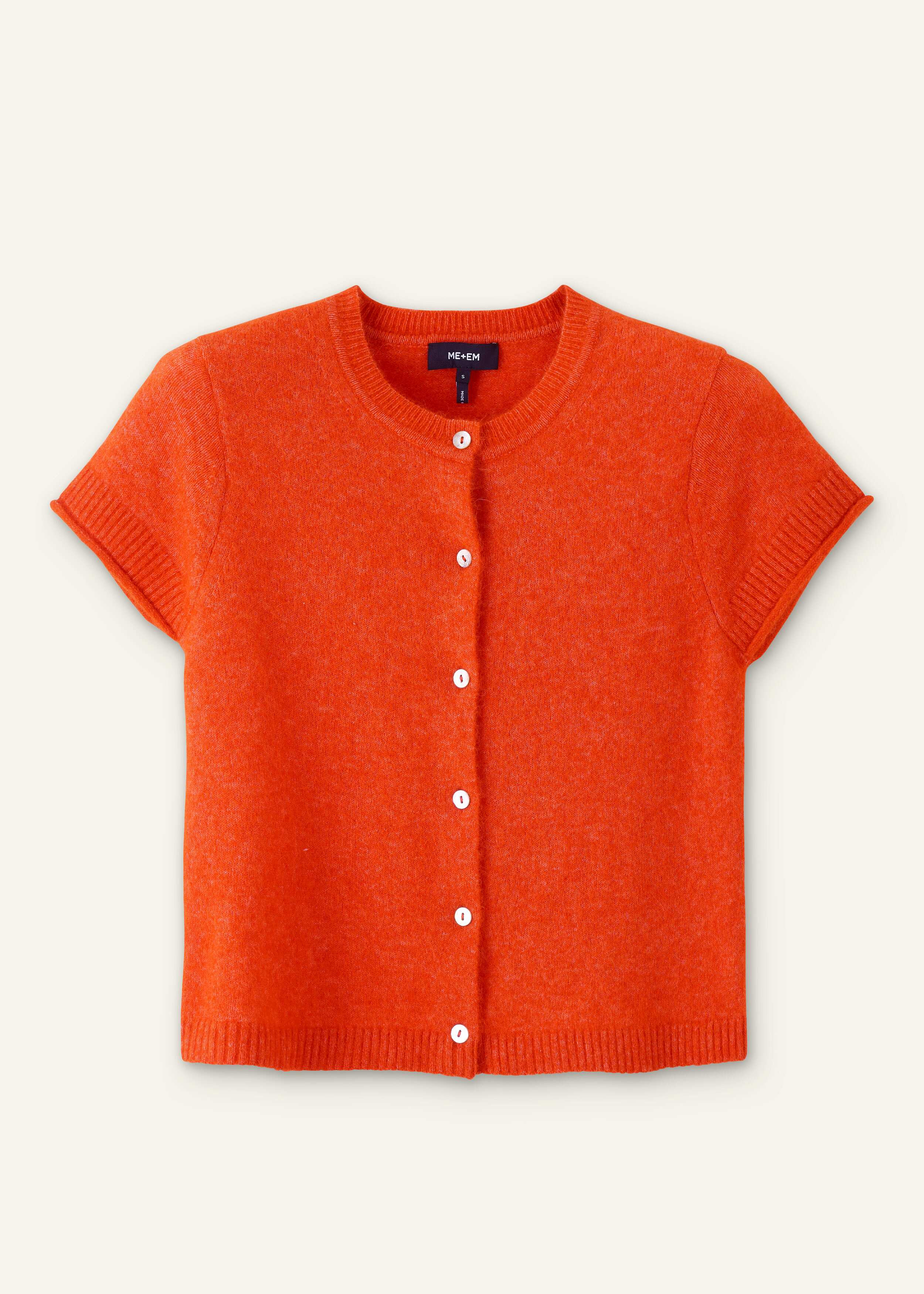 Button-Through Knit Baby Tee Responsibly Sourced Alpaca + Recycled Fibre Blend | ME+EM Global (Excluding US)
