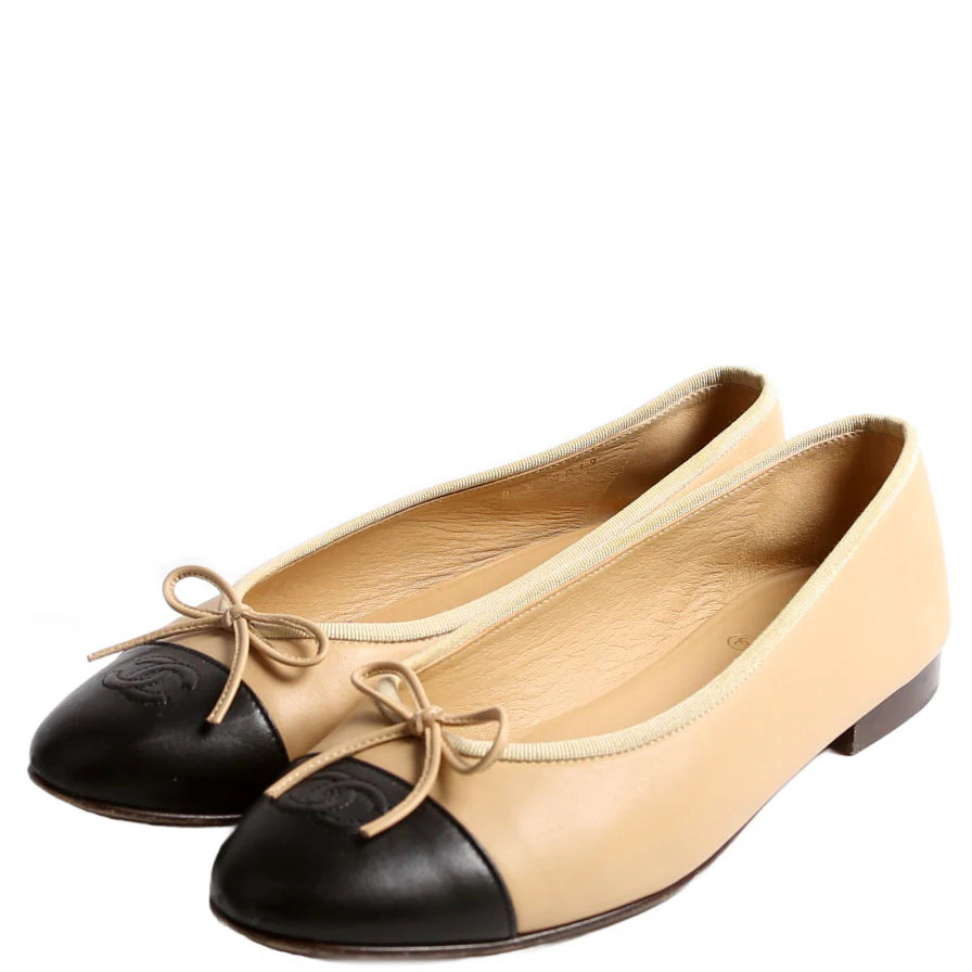 CC Cap Toe Ballet Flats Size 40 | Keeks Designer Handbags