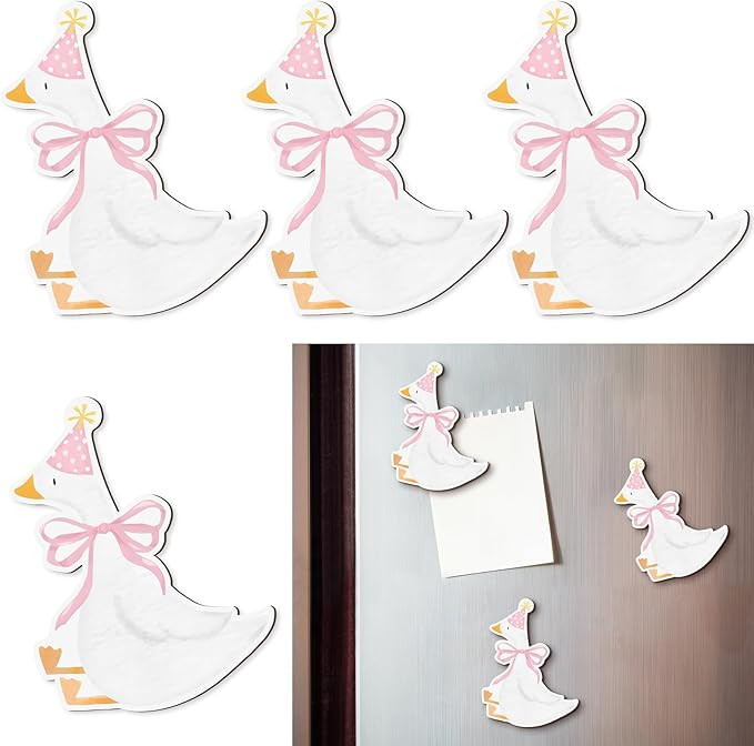 Xuhal 6 Pcs Wood Goose Fridge Magnets Gifts, Silly Goose Dress up Magnet Funny Cute Animal Cartoo... | Amazon (US)