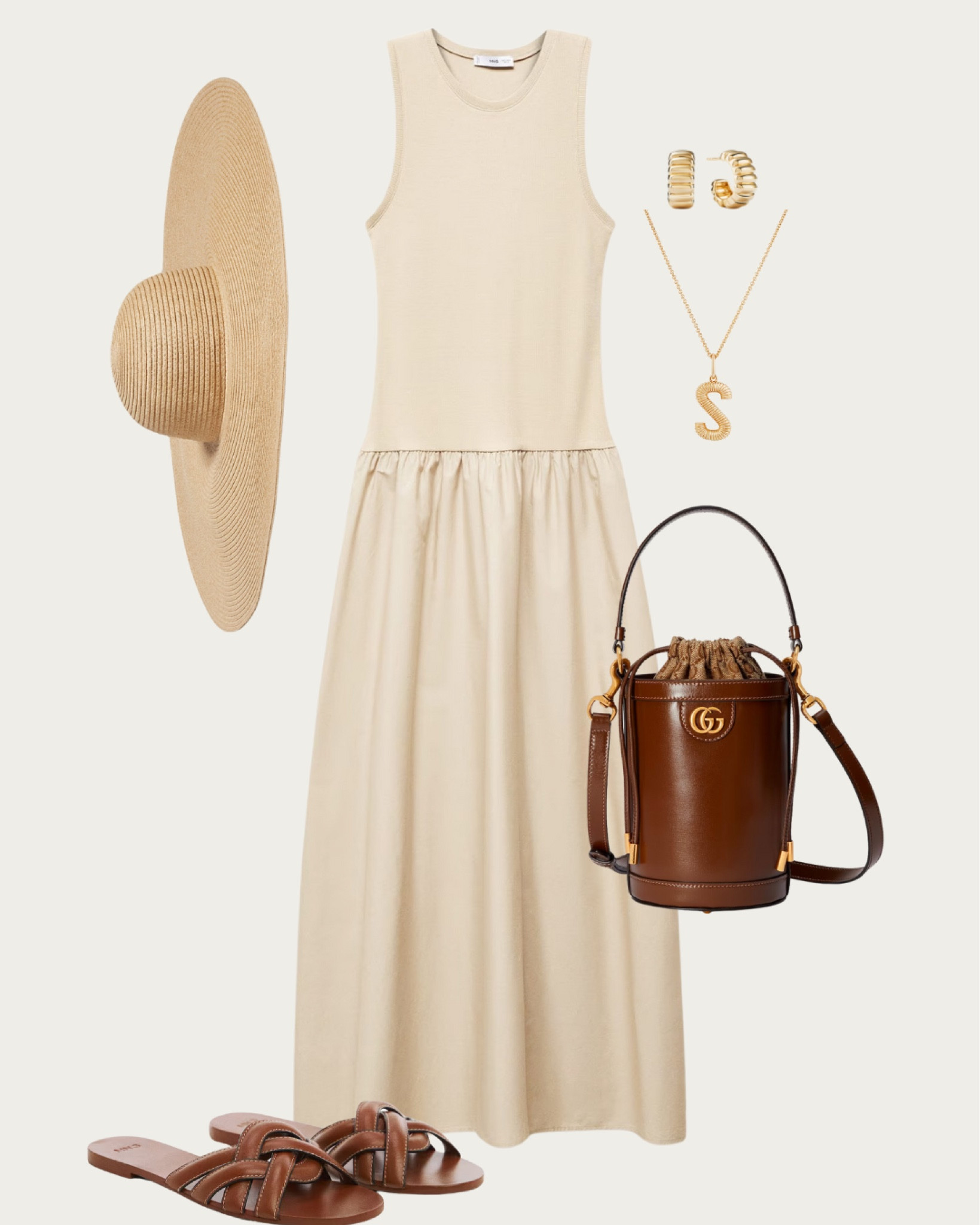 Embrace the warmth of summer in this neutral maxi dress, perfect for beachside strolls or outdoor brunches. Accessorize with a wide-brim hat, gold jewelry, and a stylish leather bucket bag to elevate your look. Finish with simple leather sandals for comfort and style. Explore and shop this minimalist yet chic outfit on my LTK page! #SummerStyle #NeutralOutfit #ElegantSummer #MaxiDress #OOTD #SummerChic #MinimalistStyle #Fashionista #NeutralTones #ElegantOutfits

#LTKTravel #LTKStyleTip #LTKSeasonal