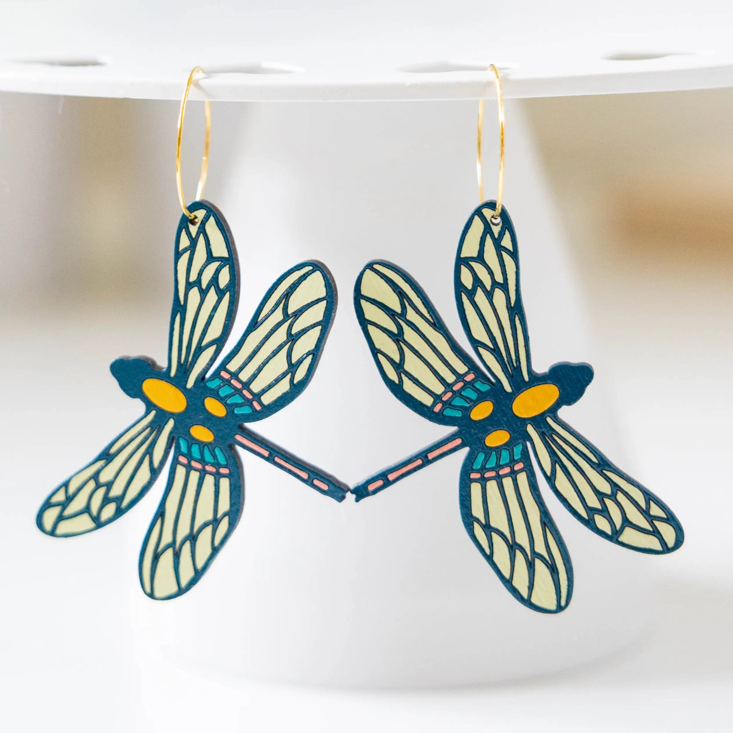 70s Dragonfly Hoop Earrings | Le Chic Miami