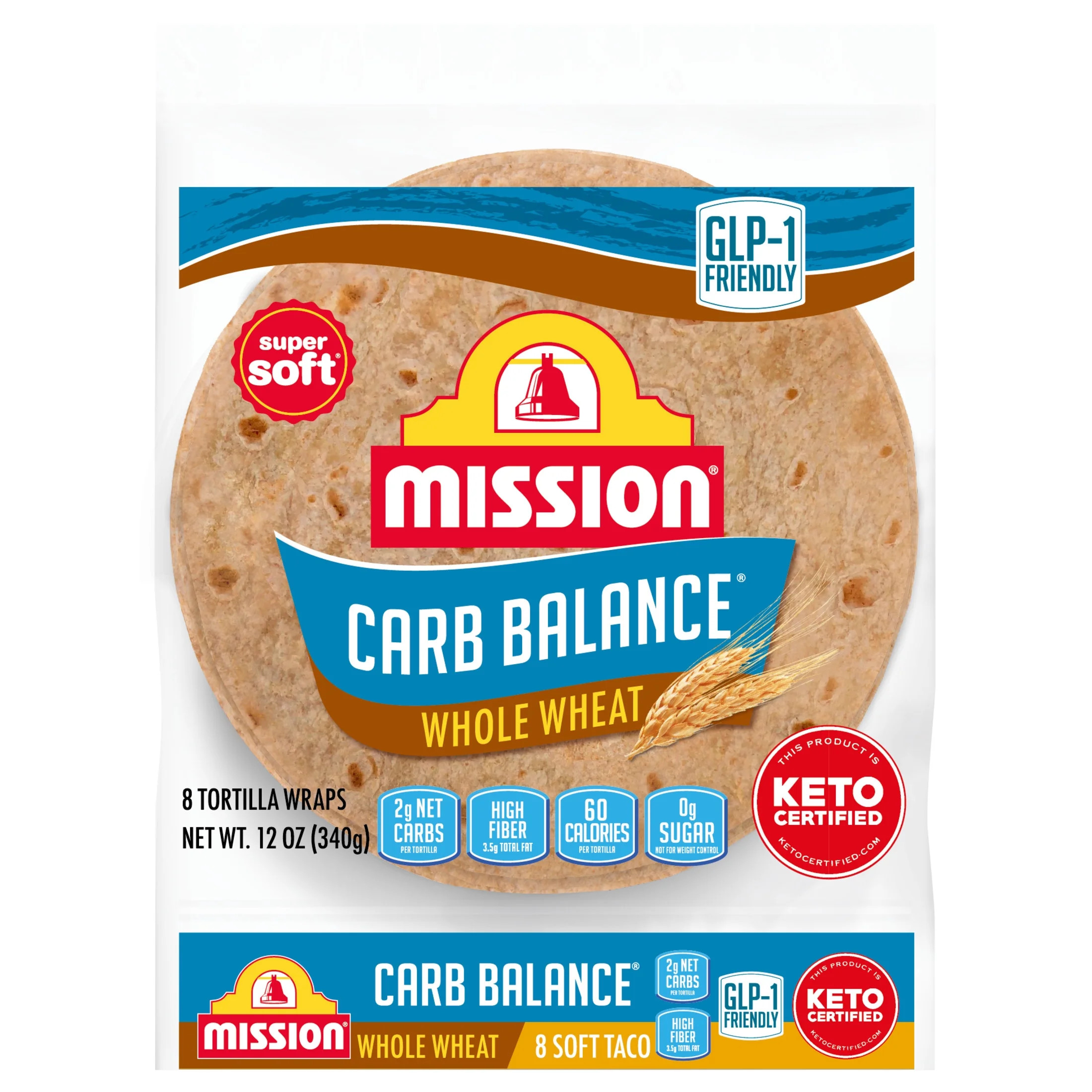 Mission Carb Balance Whole Wheat Flour Tortillas, Soft Taco Size, 8 Count | Walmart (US)