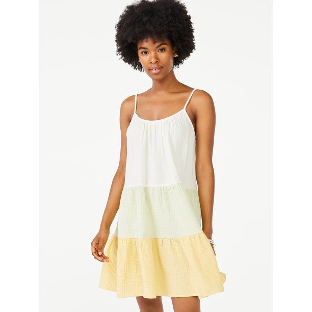 Scoop Women's Color Block Trapeze Sundress | Walmart (US)