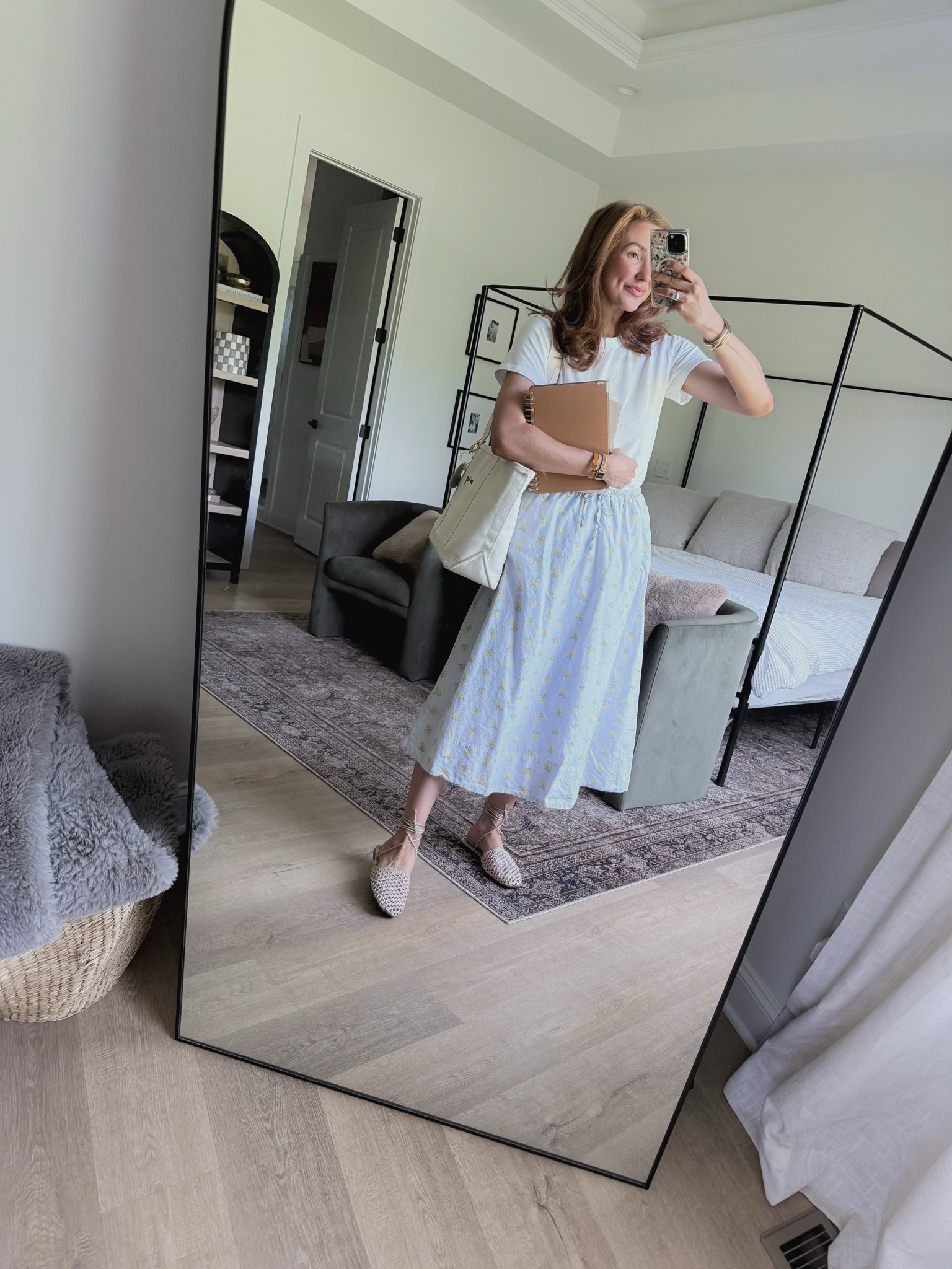 Today’s church OOTD! Skirt fits TTS (small), shirt fits TTS (small), and shoes fit TTS (9.5)! @Target @Quince

#LTKmomlife #LTKgrwm #LTKootd