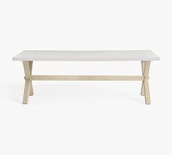 Abbott Concrete & Acacia Outdoor Dining Table (84") | Pottery Barn (US)