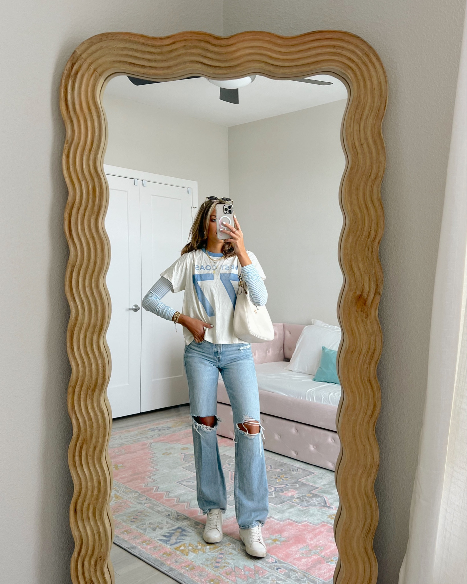 preppy casual winter to spring transition outfit featuring American eagle new arrivals 🐚💙 

wearing size small sweater 000R striaght leg jeans 