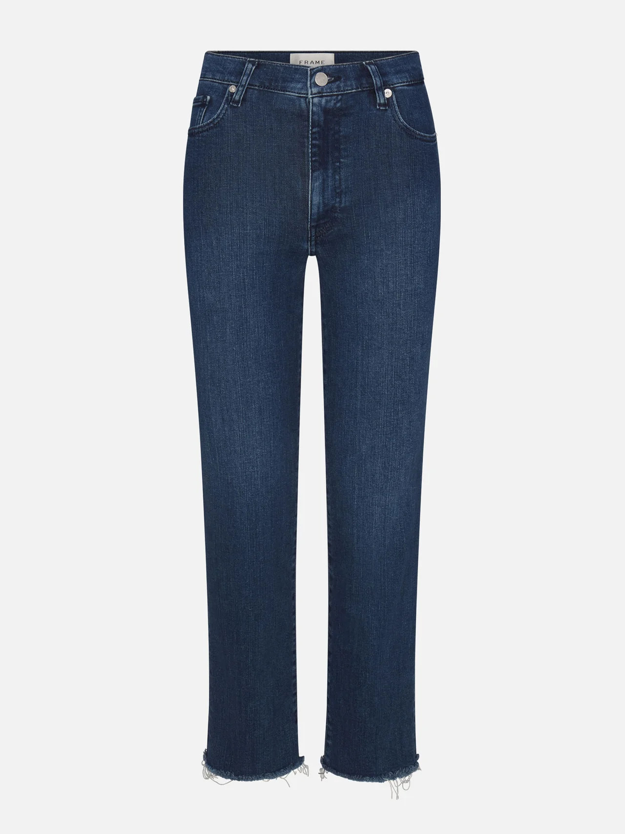 LE SLEEK STRAIGHT CROP THUNDERSTROM RAW FRAY | Frame Denim