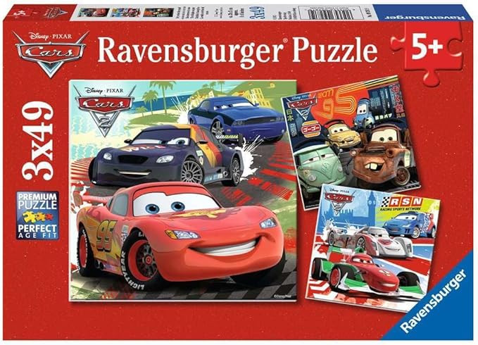 Ravensburger Disney Cars: Worldwide Racing Fun - 3 x 49-Piece Jigsaw Puzzle | Unique Pieces | Ant... | Amazon (US)