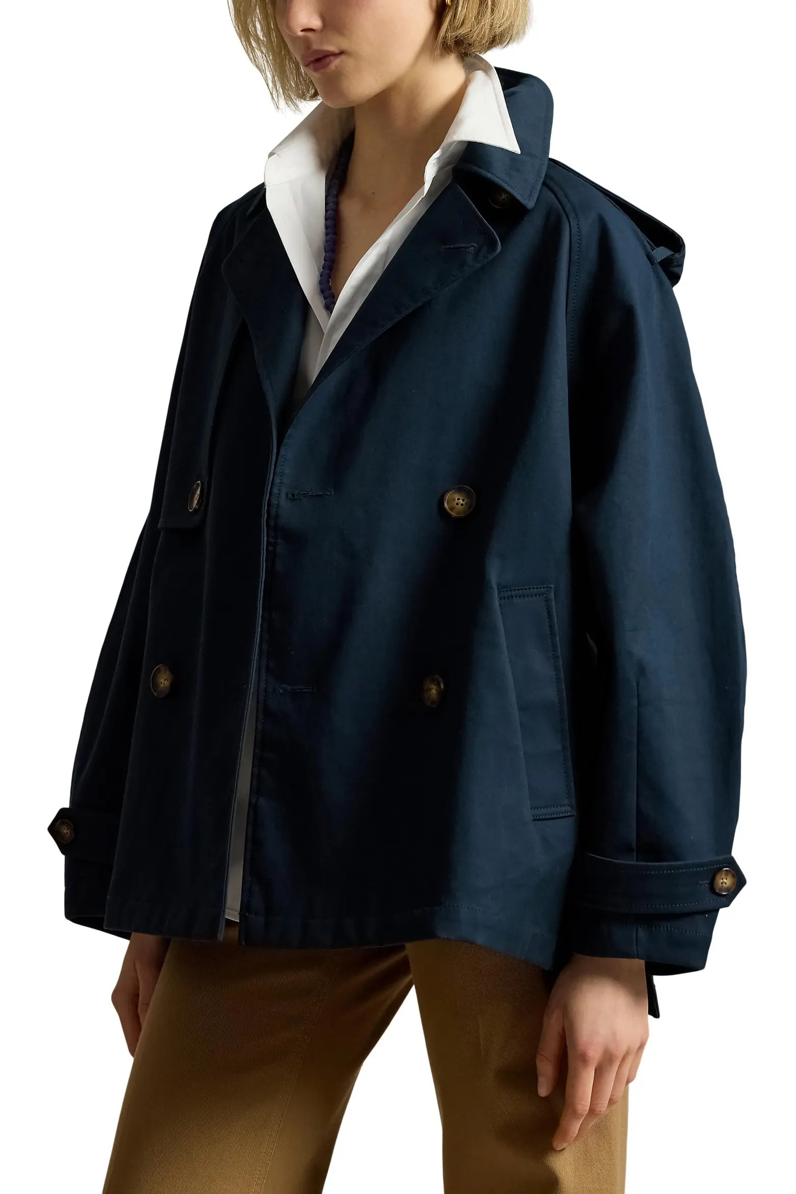 Polo Ralph Lauren Cotton Twill Balloon Trench Coat (Women) | Nordstrom | Nordstrom