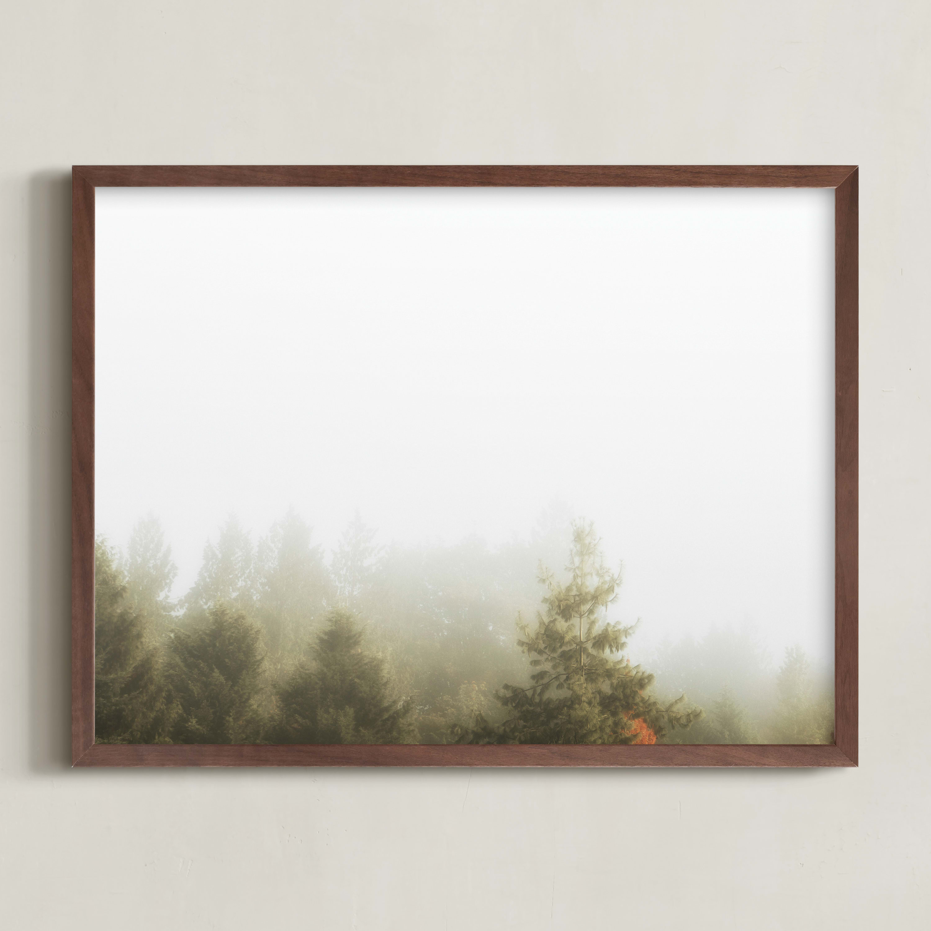 "Foggy Autumn Forest Morning" - Photography Limited Edition Art Print by Katie Buckman. | Minted