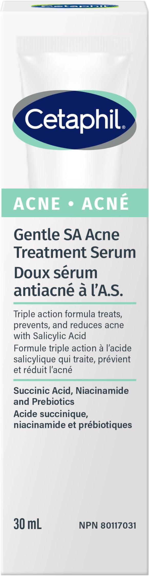 Cetaphil Gentle Salicylic Acid Acne Serum, Pore Minimizer Serum for Sensitive Acne-Prone Skin, Ni... | Amazon (CA)