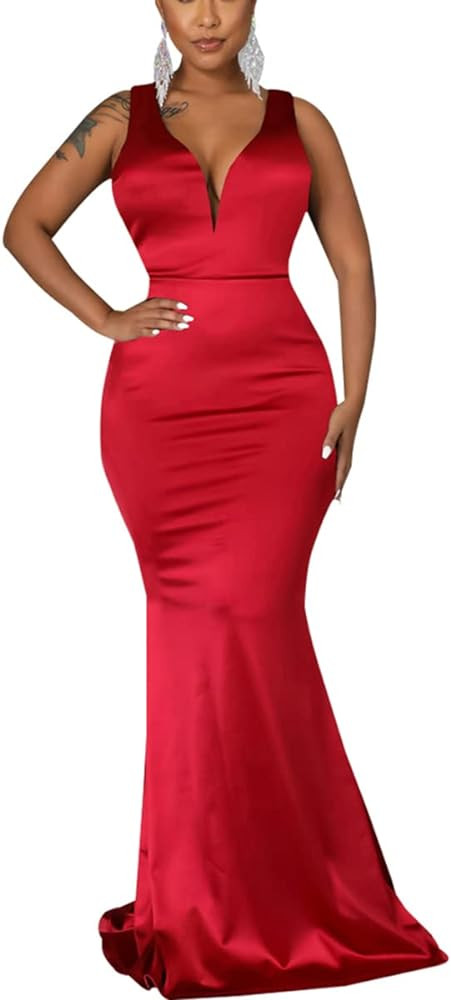JTNFairy Women's Sexy Ruffle Sleeveless One Shoulder Bodycon Dresses Classy Pencil Curvy Party Ev... | Amazon (US)