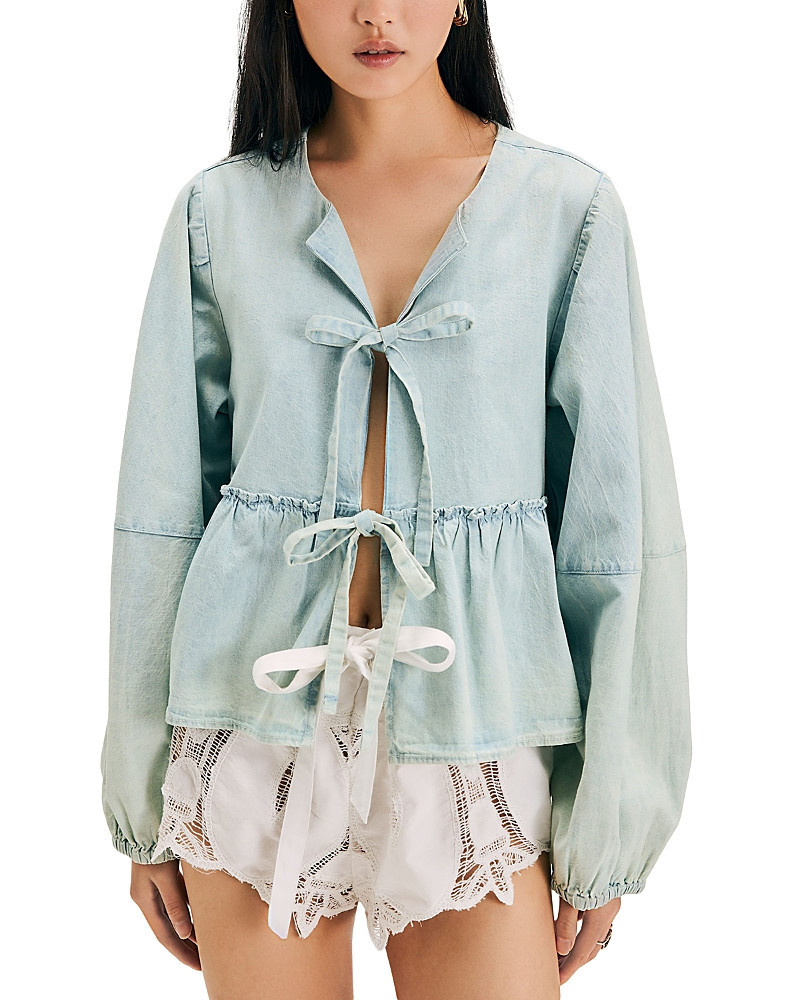 Free People Denim Brunch Babe Top | Bloomingdale's (US)