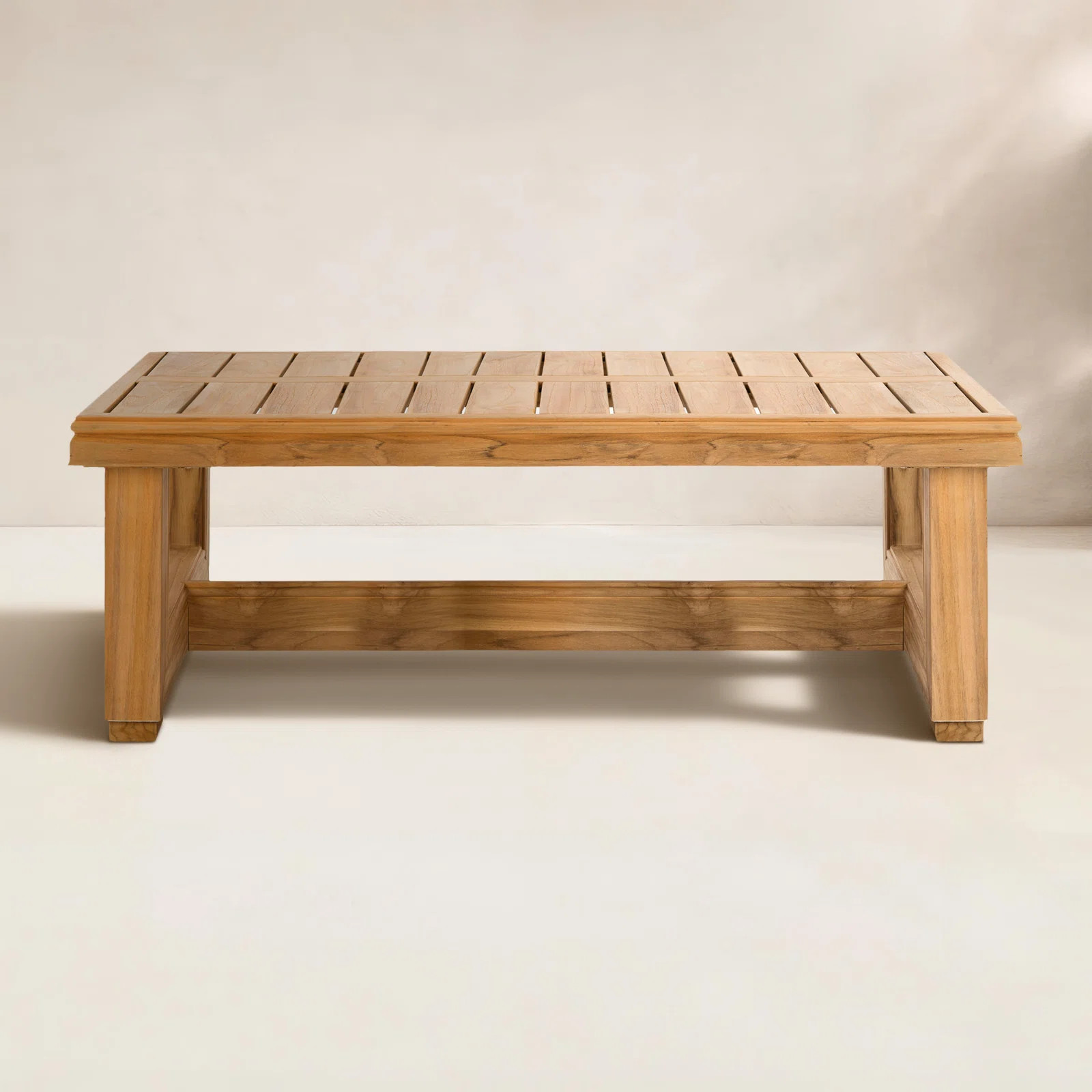 Melrose Rectangular Teak Outdoor Coffee Table , 50'' in. W 30.7'' in. D | Wayfair North America