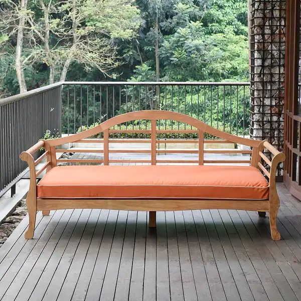 Cambridge Casual Lutyens Teak Outdoor Daybed with Cushion | Bed Bath & Beyond