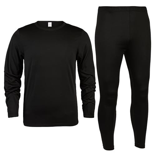Polar Extreme HEAT MENS BRUSHED BASE LAYER 2 PC SET XLARGE- BLACK | Amazon (US)