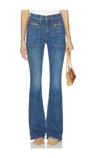 Veronica Beard Beverly Skinny Flare Jeans in Blue. - size 25 | Revolve Clothing (Global)