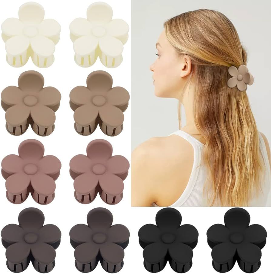 ATODEN Small Flower Hair Clips Claw Clips for Thin Hair 10 Pcs Daisy Claw Clips for Hair 1.6'' Ma... | Amazon (US)
